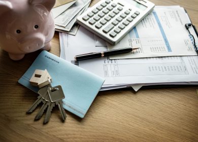 Flat lay of real estate concept